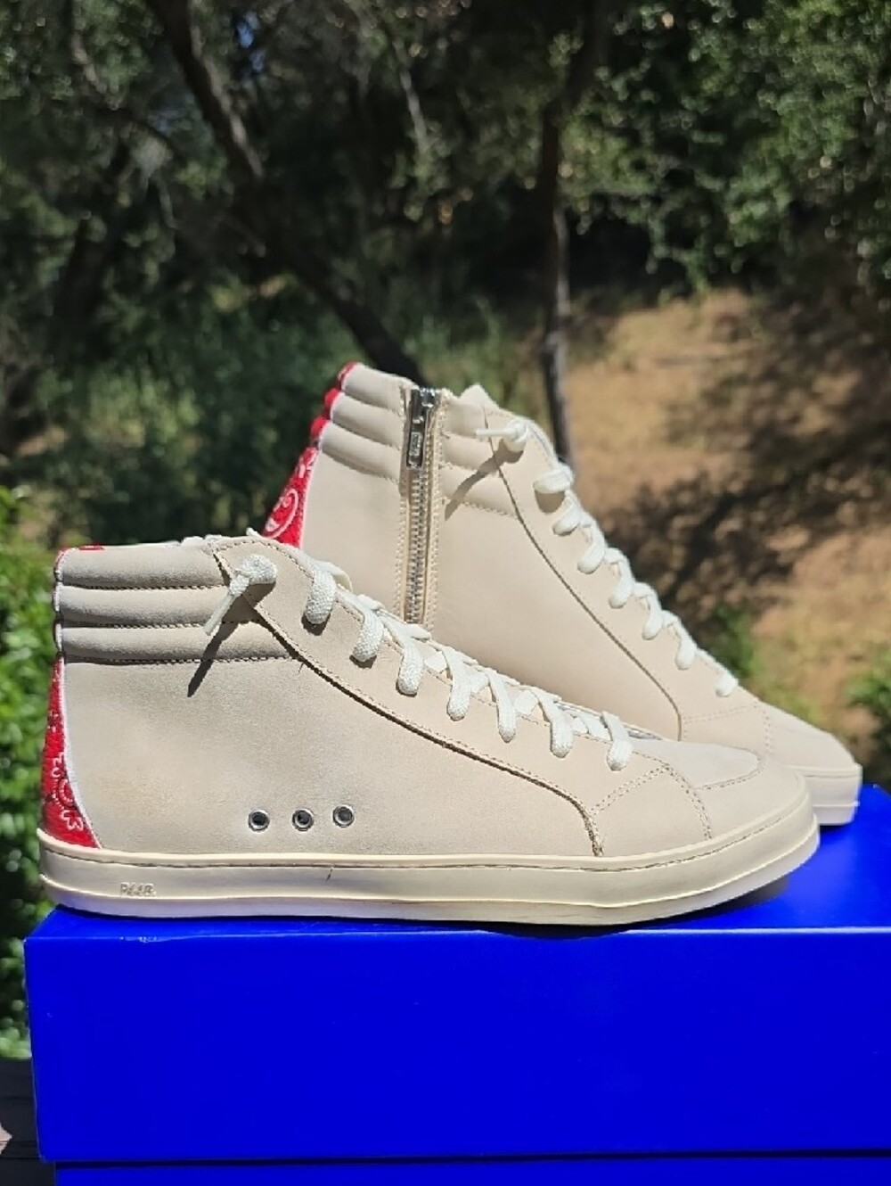 NEW P448 SKATE STYLE F22SKATE M HIGH TOP LEATHER SNEAKERS IN PAS SIZE 41